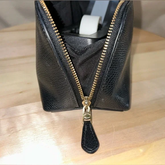 Coach Black Leather Toiletry Bag - Picture 3 of 8